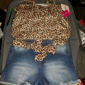 Brand New Girls Top and shorts set